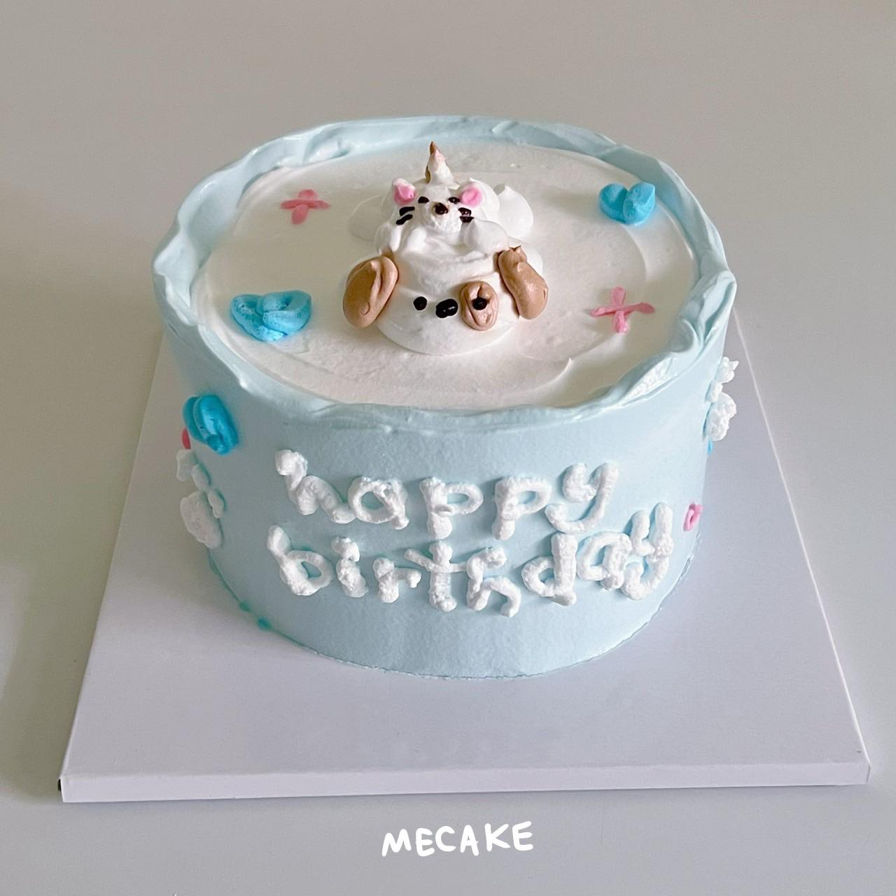 เค้กยูนิคอร์นสีฟ้า Happy Birthday MeCake
